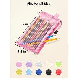 JARLINK 120 Pack Mesh Zipper Pouch, Zipper Pouch bulk in 10 Colors, Multipurpose Travel Zipper Bags for Organizing Makeup Essentials, Travel Accessories, Office, School and Teacher Supplies