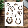 Horseshoe Stencil 8.5 x 11 Inch Reusable Mylar Sheet for