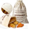 Bread Bags for Homemade Bread, 2 Pack Reusable Bread Bags,