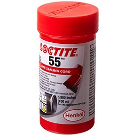 Loctite 55 442-35082 5700" Length Pipe Sealing Cord, Opaque Off-White Color