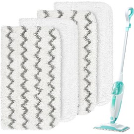 HOMEXCEL Steam Mop Replacement Pads for Shark Steam Mops S1000/S1000A/S1000C/S1000WM/and S1001C-Reusable Microfiber Steamer Scrub Mop Pads for All Hard Floors-4 Pack