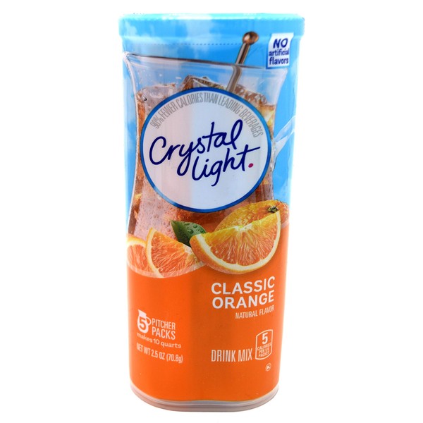 Crystal Light Classic Orange Drink Mix, 10-Quart Canister (Pack of 12)