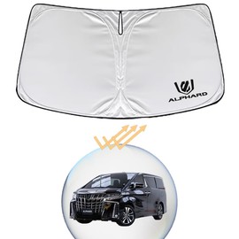 XIKER Toyota Alphard 30 Series Sunshade for Windshield Heat Protection, Lightweight, Compact, UV Protection, Anti-deterioration, Folding Storage, Car Sunshade, Insulation, Sun Shade, Storage Bag, Easy