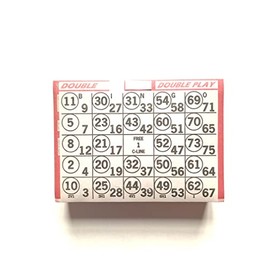 United Novelty 1 on Double Action Double Play Bingo Paper Game Cards- Pack of 500