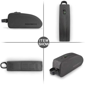 ROCKBROS Bicycle Frame Bag Waterproof Bicycle Triangle Bag Front Frame Top Tube Bag Cycle Pouch Bag Cycling Pouch Pack Bike Triangle Pannier 1.6 L/1L