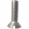 1/4-20 x 3-1/2" Flat Head Machine Screws, Slotted Drive, Stainless