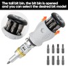 Aixgurs Variable Angle Ratcheting Screwdriver, 8-in-1 Multi Bit Magnetic Portable