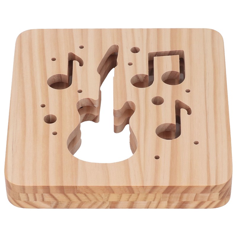 LED Night Light Unique Guitar Hollow Design 3D Wooden Night