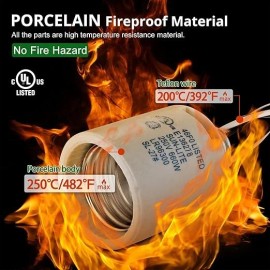 NoBrand Light Socket, Standard Medium Screw Bulb Socket Lamp Holder- 4-Pack