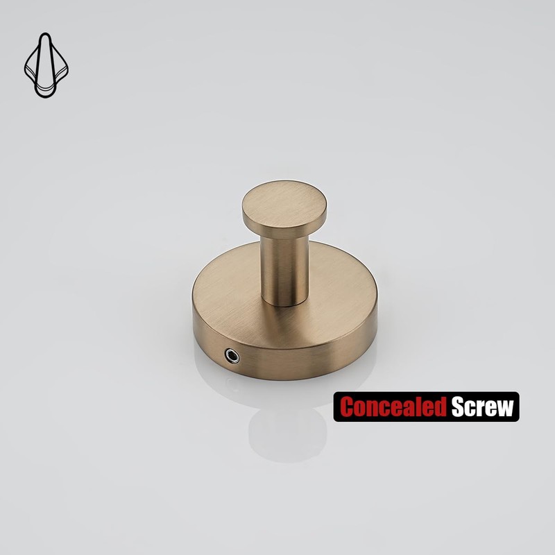 JQK Champagne Bronze Towel Hook, Coat Robe Clothes Hook for