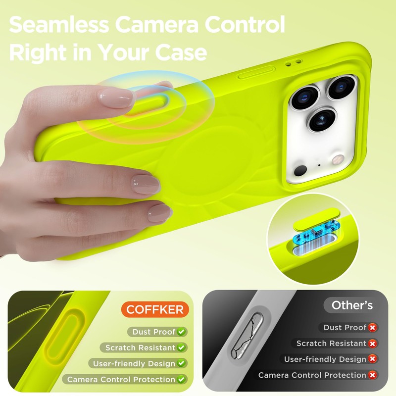 COFFKER - Funda compatible con 17 Pro Max, [cobertura de