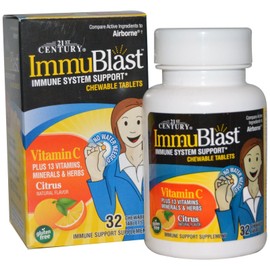 21st Century ImmuBlast Immune System Support, Citrus, 32 Chewable Tablets Per Pack (5 Pack)