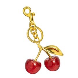 MEISO Cherry Keychain 1 Pcs Cherry Bag Charm Purse Charms Keychain- Car Cherry Accessories keychians Gifts for Women Mom Daughter Gifts Christmas Valentine Bag Accessory Cute Keychain (Red cherry)