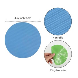 Sibba 6Pcs Rubber Jar Gripper Pads, Multi-Purpose Jar Opener Grippers, Bottle Lid Openers Round Kitchen Coasters for Elderly Children Women Weak Hands