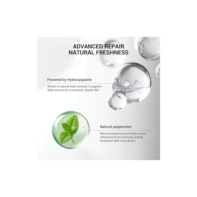 Hydroxyapatite Toothpaste for Advanced Enamel Protection, Gentle and Effective Formula,
