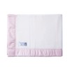 The Wool Company Satin Bound Merino Baby Blanket Soft Pink