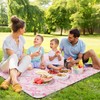SmoothNovelty Pink Bow Picnic Blanket 80'' x 80'' Waterproof Extra