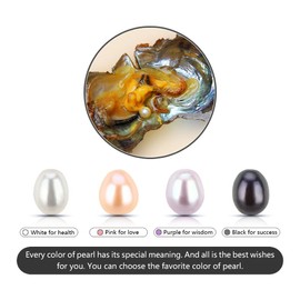LGSY 5PC Rice Pearl Oysters to Open, Mixed Colored Pearl Oyster for Party(7-8mm, White, Pink, Purple, Black)
