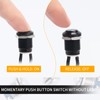 STARELO 5pcs 12mm Momentary Push Button Switch Black Shell with