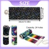 Canvas Pencil Wrap, 2 Pieces Pencil Roll Case, 24 Holes