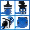 KEYMOO 125A Rotary Changeover Switch, 660V 3 Position 2 Phase