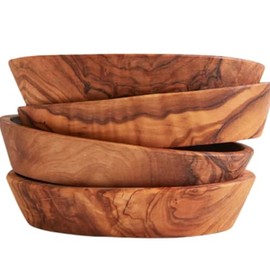 Verve CULTURE Italian Olivewood Aperitivo Bowls, Made in Italy, Set of 4
