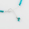 GEMKORA Natural Real Turquoise Crystals Bracelet, 3mm Best Grade Plain