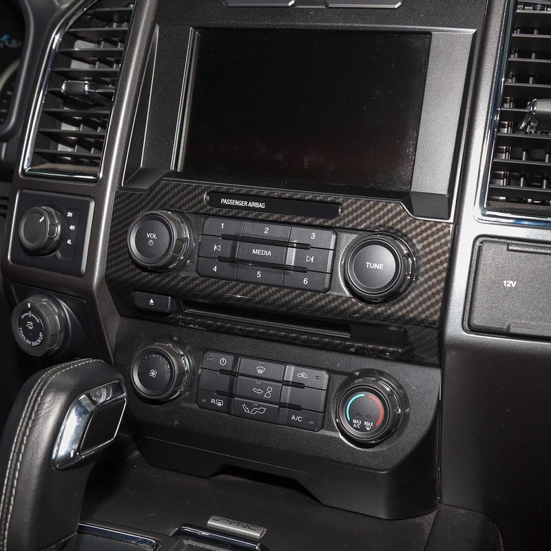 Voodonala for F150 ABS Carbon Fiber Navigation Air Conditioning Volume