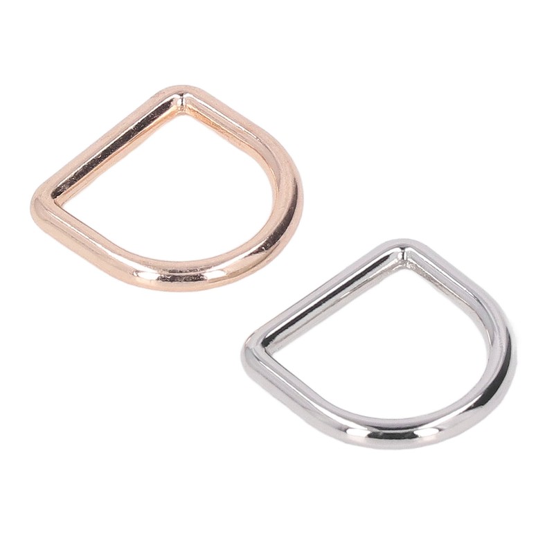 120Pcs Metal D Rings Seamless Interface Strong Load Bearing Gold