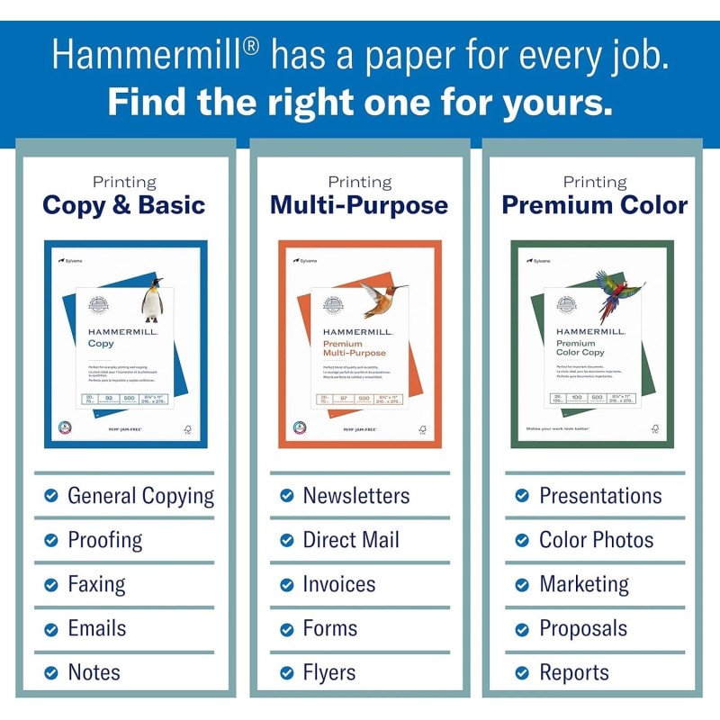 Hammermill Colors Cream Printer Copy Paper 8.5 x 11 20lb