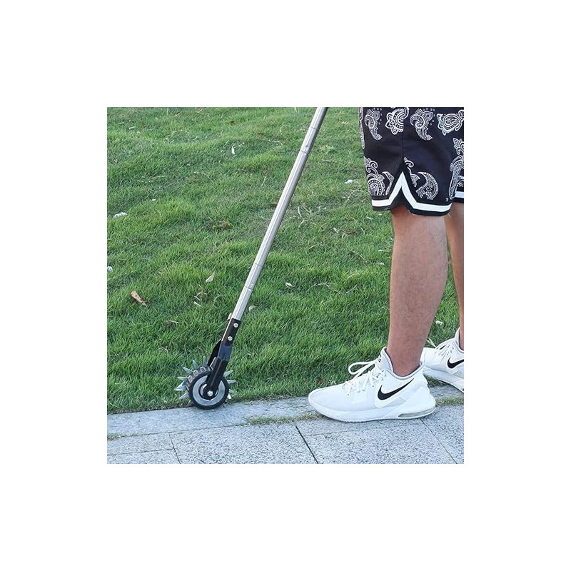 OPENROAD Wheeled Rotary Edger – Adjustable Stainless Steel Handle, Cushioned