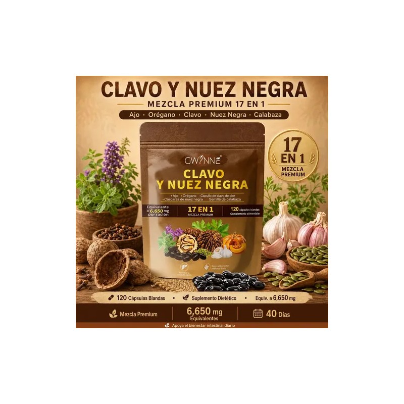 Gwynne Clavo Y Nuez Negra 18-en-1 De Olor Limpieza De
