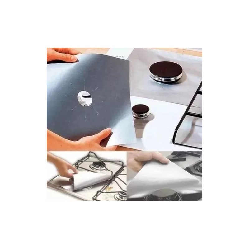 ML 4 Protectores Quemadores Estufa Lavables Teflon Reutilizable