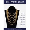 Bandmax Mens Cuban Chain Necklace 28 Inch 5MM Wide Miami