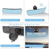 12" Large Convex Rear View Mirror, Suction Cup Anti-Glare Blue