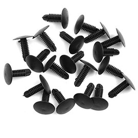 20Pcs 5mm Hole Plastic Rivets Fastener Clips Retainers for Car Auto Bumper Fender Body Panels Black
