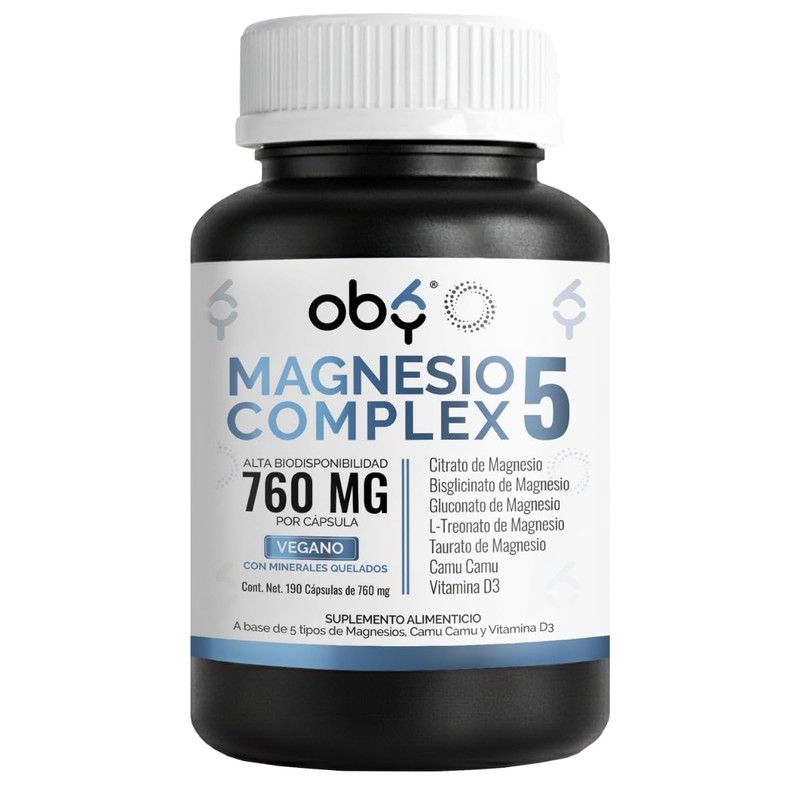 OBY Magnesio Complex 5 con Citrato, Bisglicinato y Treonato 190