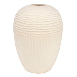 Tall Decorative Flower Vase – Handcrafted Textured Reactive Glaze Pottery, Modern & Boho Home Decor, Tabletop & Shelf Accent, Textured Ceramic Vase, 10.25” Wide x 14” Tall