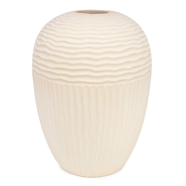 Tall Decorative Flower Vase – Handcrafted Textured Reactive Glaze Pottery,