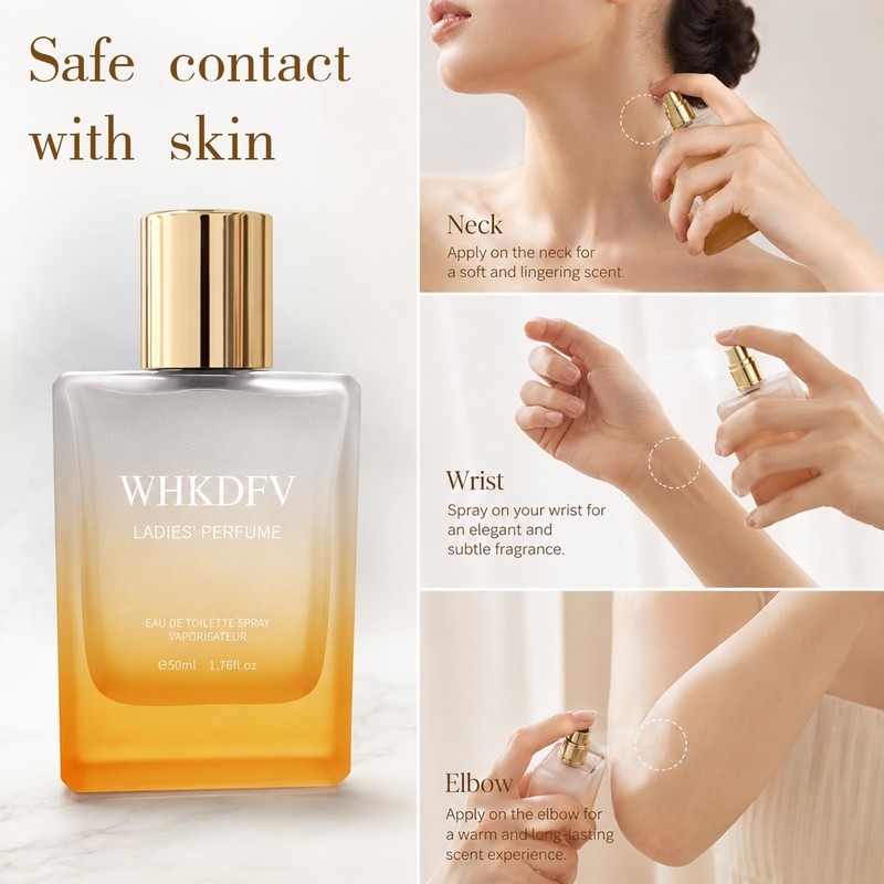 WHKDFV Honey Sandalwood Eau de Toilette for Women, 1.7 fl