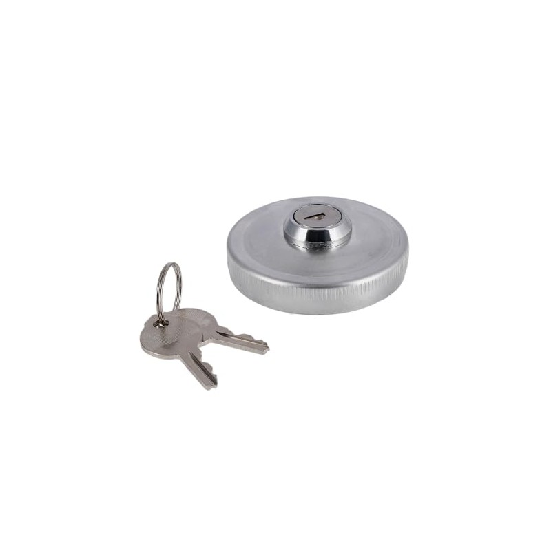 Fuel Cap with Lock Diameter 40 mm, Polished Aluminium –