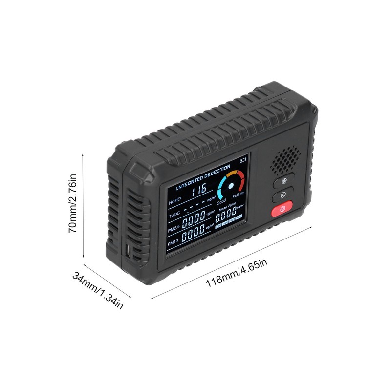 Multifunctional Air Quality Monitor Formaldehyde PM2.5 PM10 Detector for Home