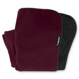 Mambe Extreme Weather Outdoor Blanket - Burgundy, Large - 100% Waterproof and Windproof, Soft Warm Polarfleece with Durable Nylon Shell, Use at Sporting Events, Camping, Picnics, Emergency.