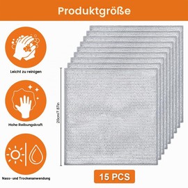 Pack of 15 Multi-Purpose Dishcloths, Scratch-Resistant Wire Tea Towel
