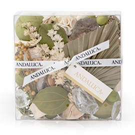 ANDALUCA Maison Box Fragrance Potpourri Decorative Vase & Bowl Filler Home Décor (Palm & Cedar)