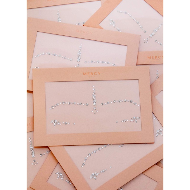Gwen Silver Bindis ✮ MERCY LONDON Crystal Indian Bindi Face