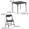 Flash Furniture Mindy Kids 3-Piece Folding Table and Chairs Set