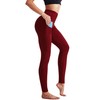 NELEUS 3 Pack Tummy Control High Waist Running Workout Leggings,9017,Black,Grey,Red,US