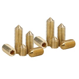 BOZONLI Grub Screw Allen Screws Brass Taper Tips Hexagon Socket Set Screws M6 x 12 mm Pack of 10