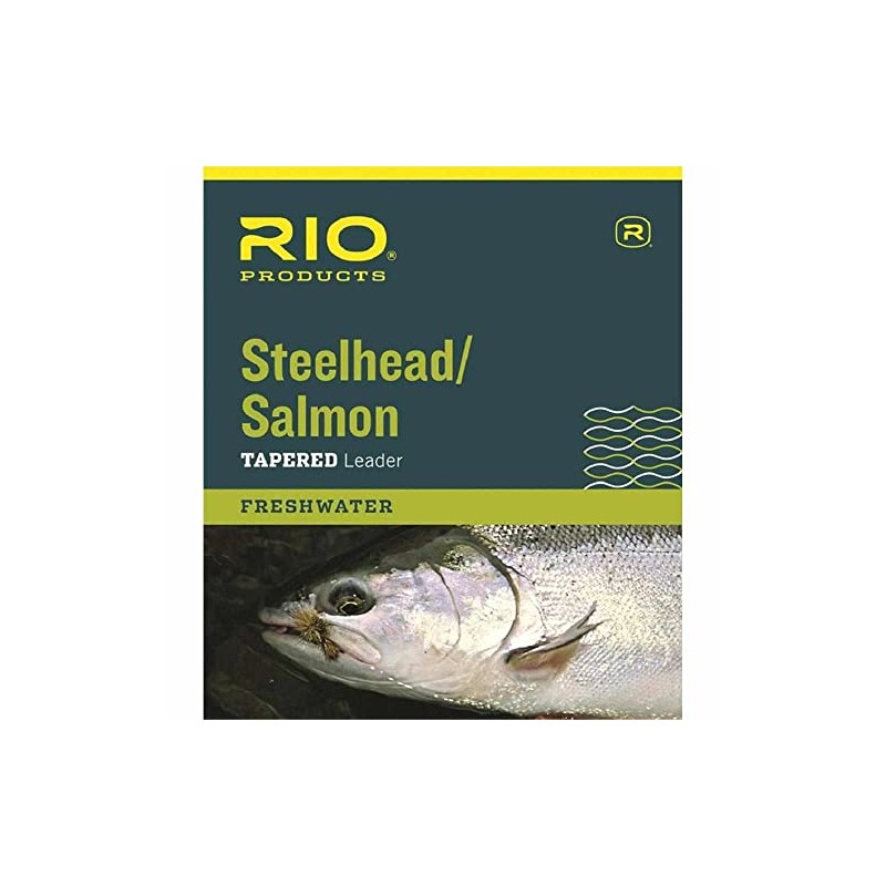 RIO Fly Fishing Salmon/Steelhead 12' 20Lb Leader, Glacial Green
